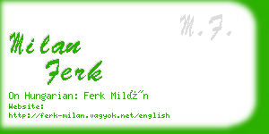 milan ferk business card